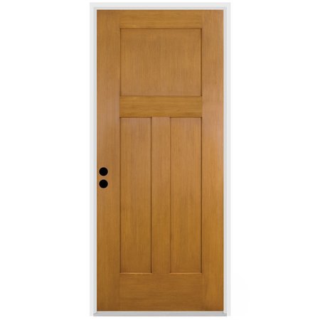 CODEL DOORS 36" x 80" Fir Grain Shaker Exterior Fiberglass Door 3068RHISPFG3PSHK691626DM